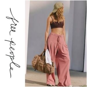 Free People Pink Wide Leg Pants